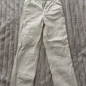 John Galt Off White Low Rise Utility Pants